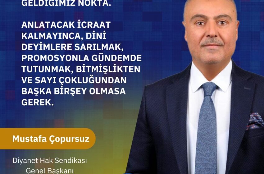  SENDİKACILIKTA GELDİĞİMİZ NOKTA